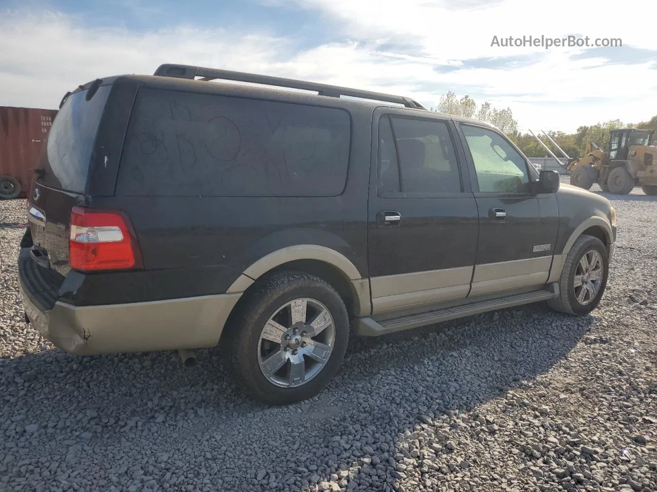 2007 Ford Expedition El Eddie Bauer Black vin: 1FMFK17587LA17483