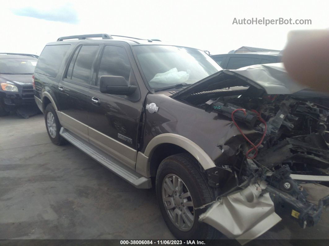 2008 Ford Expedition El King Ranch Dark Brown vin: 1FMFK17588LA20370