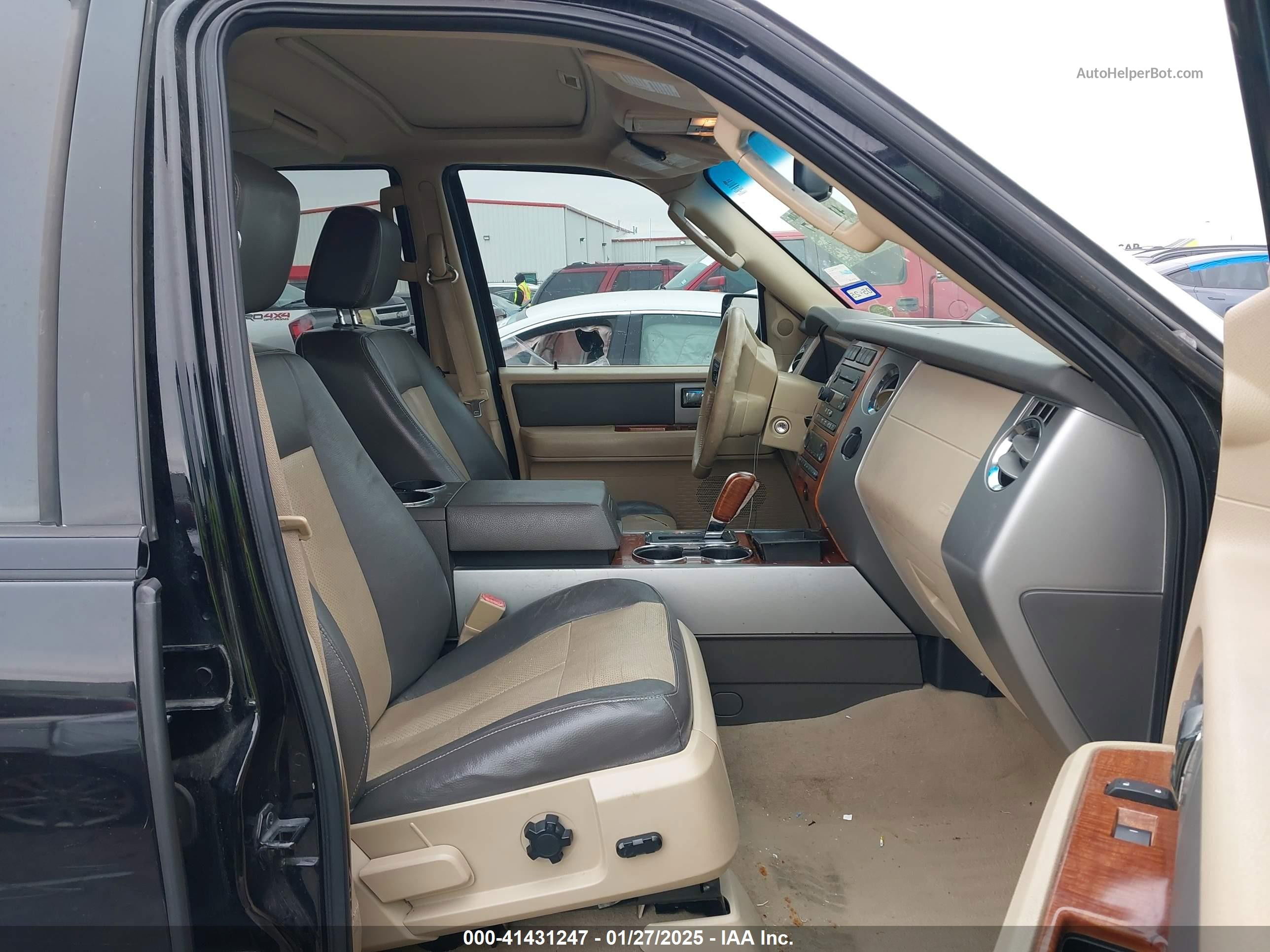 2007 Ford Expedition El Eddie Bauer Black vin: 1FMFK17597LA19601