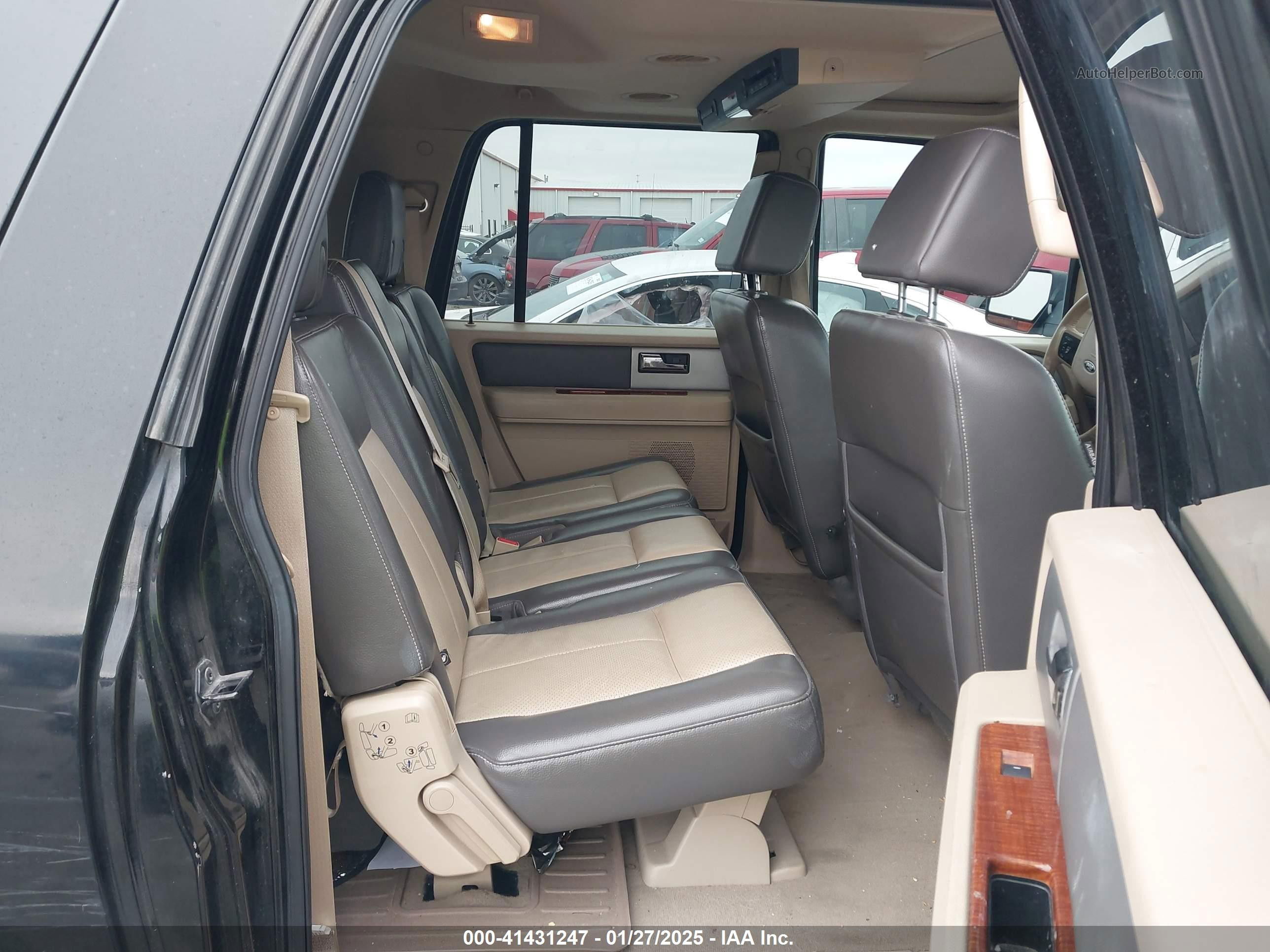 2007 Ford Expedition El Eddie Bauer Black vin: 1FMFK17597LA19601