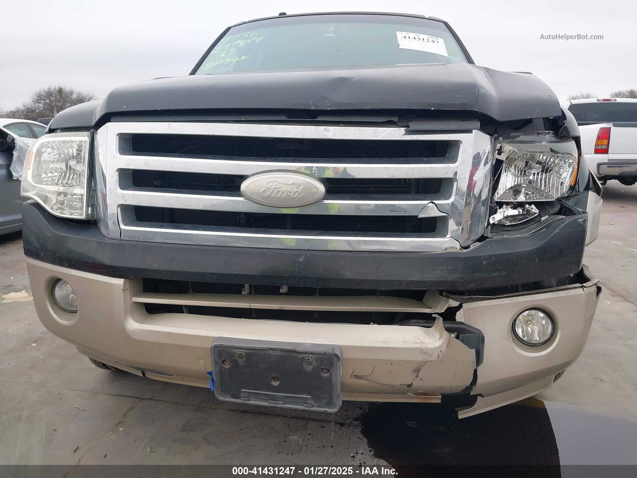 2007 Ford Expedition El Eddie Bauer Black vin: 1FMFK17597LA19601