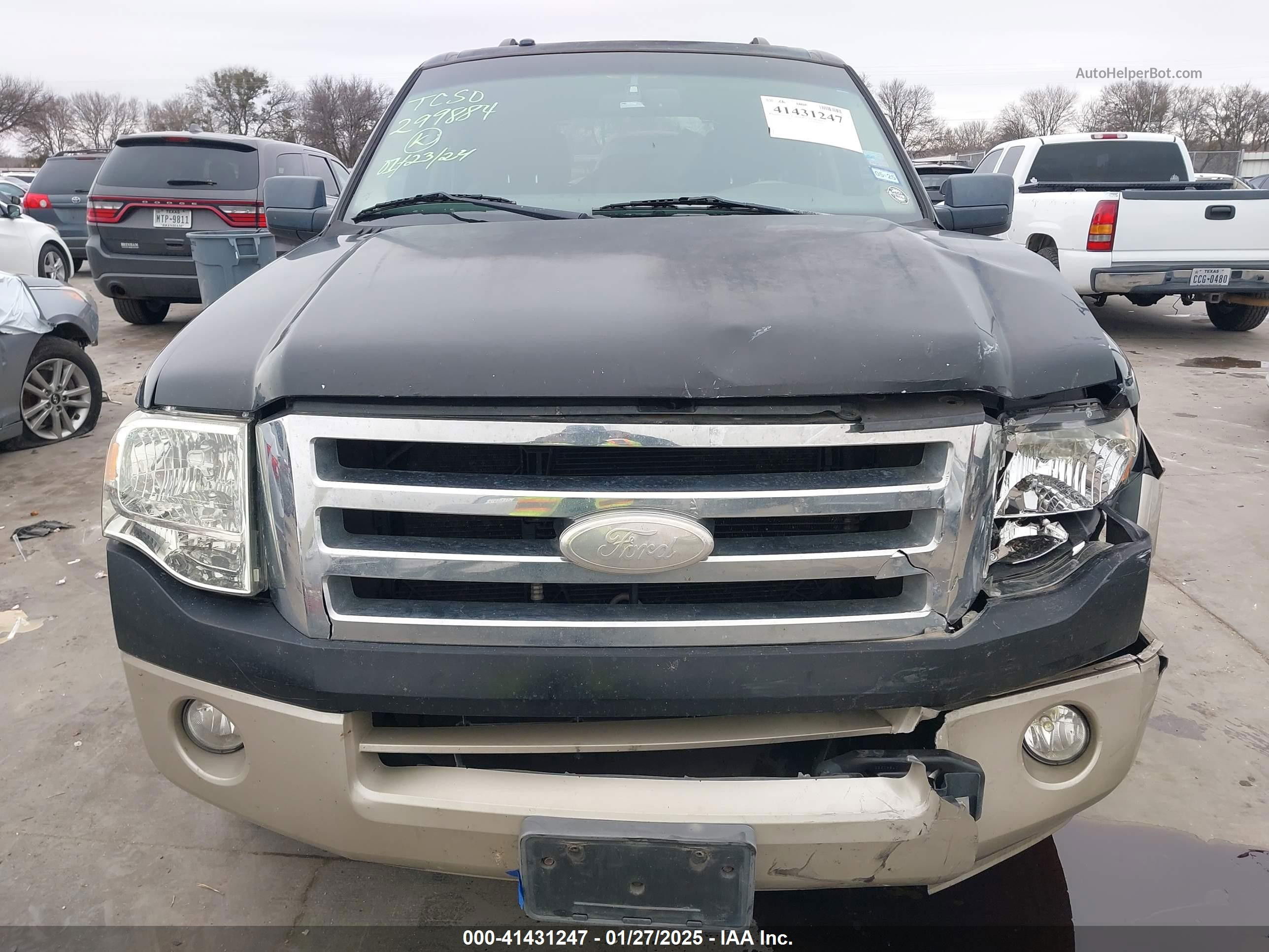 2007 Ford Expedition El Eddie Bauer Black vin: 1FMFK17597LA19601
