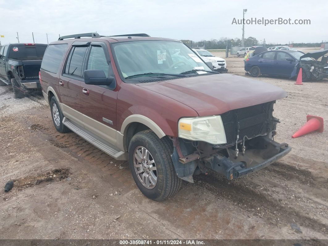 2007 Ford Expedition El Eddie Bauer Burgundy vin: 1FMFK17597LA62237