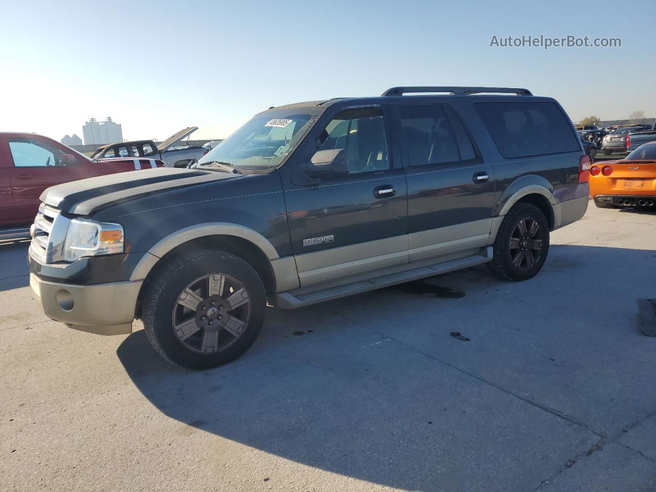 2007 Ford Expedition El Eddie Bauer Бирюзовый vin: 1FMFK175X7LA11975