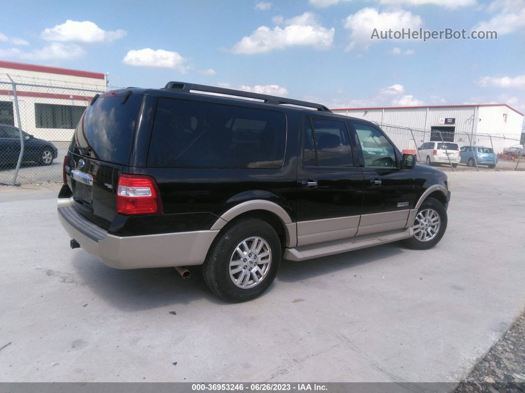 2007 Ford Expedition El Eddie Bauer Black vin: 1FMFK175X7LA20739