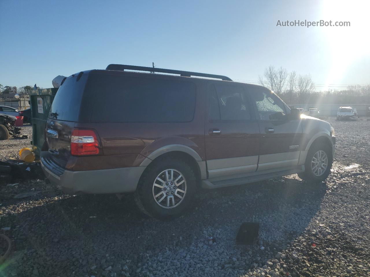 2007 Ford Expedition El Eddie Bauer Brown vin: 1FMFK175X7LA20966