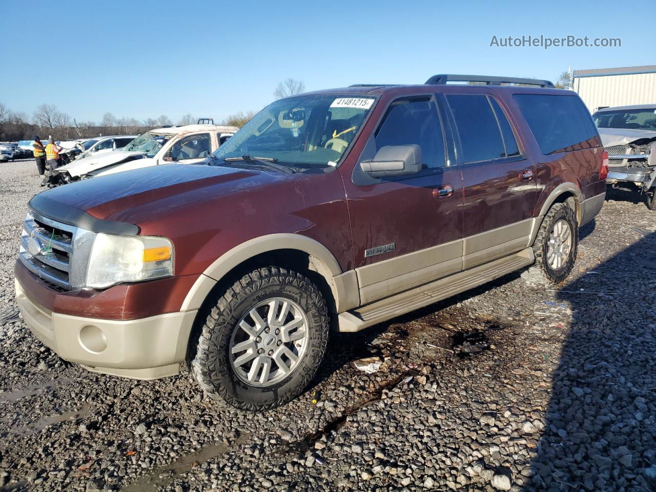 2007 Ford Expedition El Eddie Bauer Brown vin: 1FMFK175X7LA20966