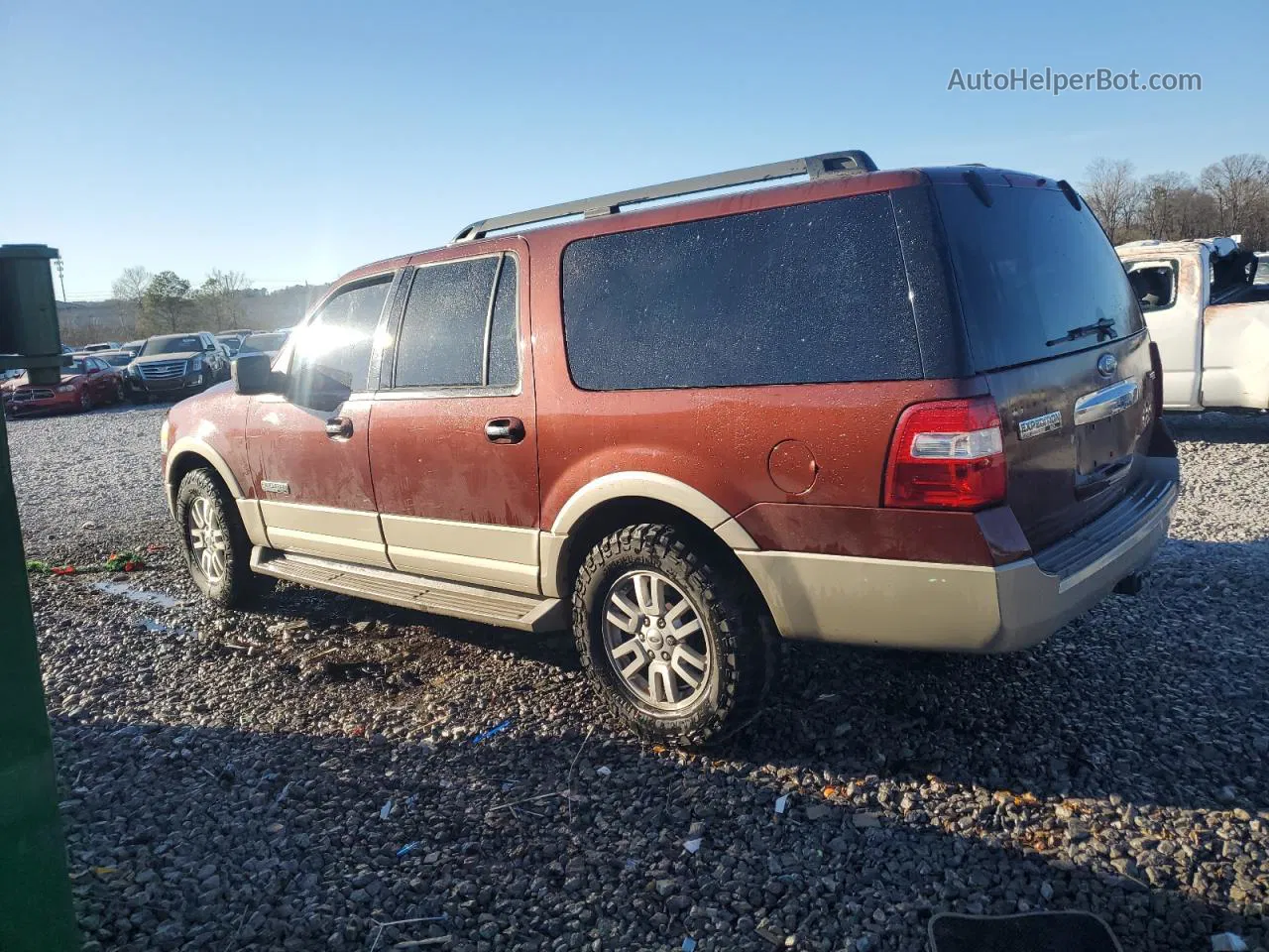 2007 Ford Expedition El Eddie Bauer Brown vin: 1FMFK175X7LA20966