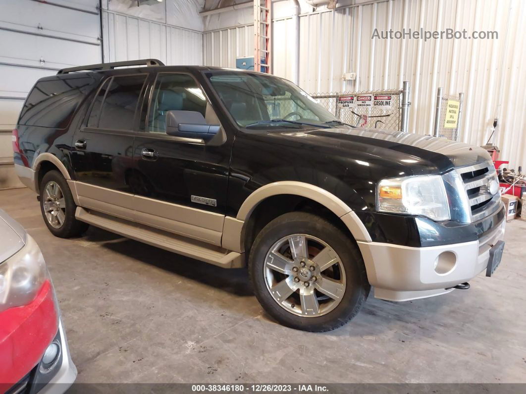 2007 Ford Expedition El Eddie Bauer Black vin: 1FMFK18507LA17072