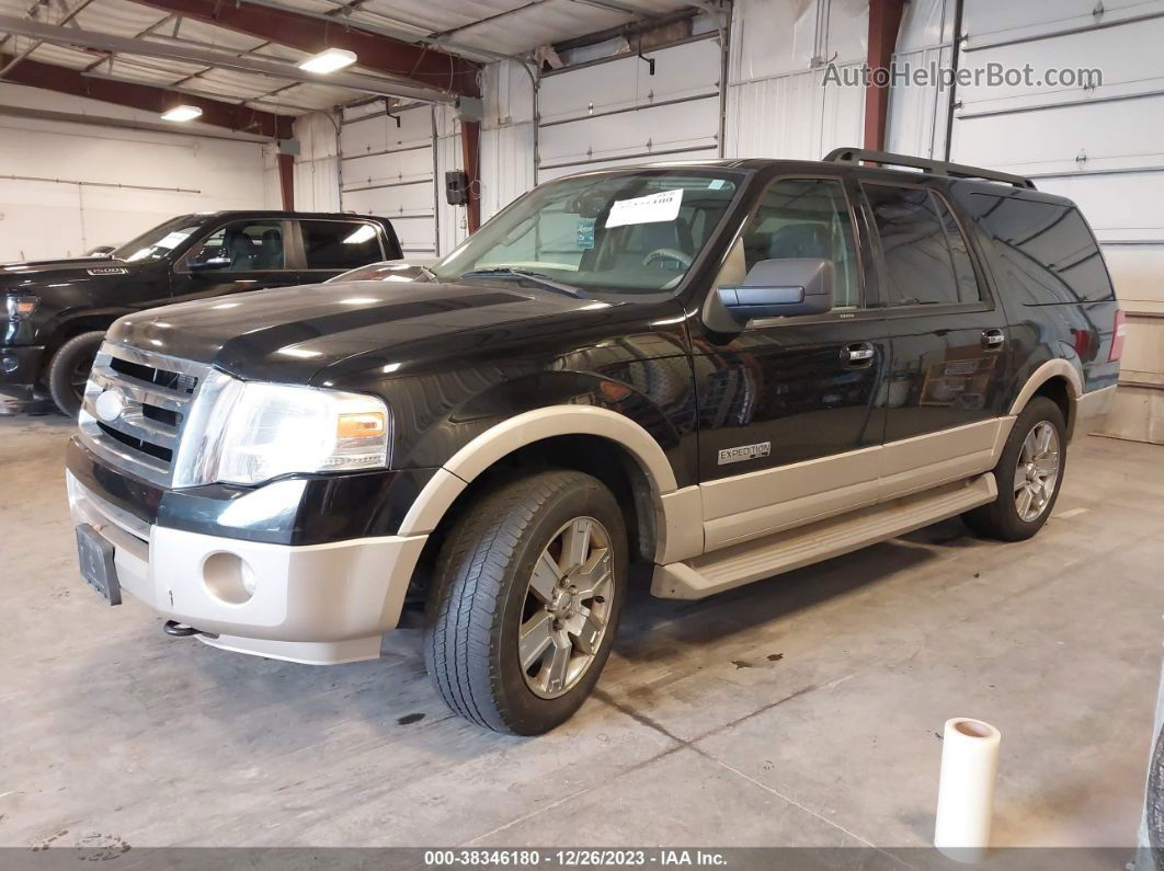 2007 Ford Expedition El Eddie Bauer Black vin: 1FMFK18507LA17072