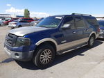 2007 Ford Expedition El Eddie Bauer Blue vin: 1FMFK18507LA22000