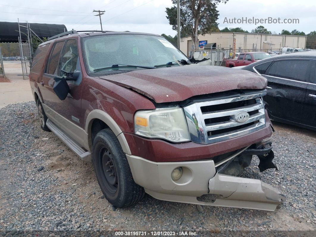 2007 Ford Expedition El Eddie Bauer Burgundy vin: 1FMFK18517LA52333