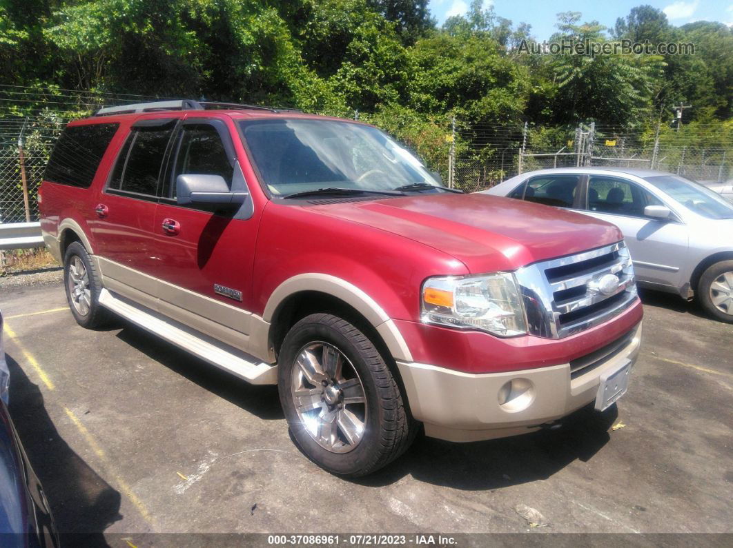 2007 Ford Expedition El Eddie Bauer Red vin: 1FMFK18527LA05005