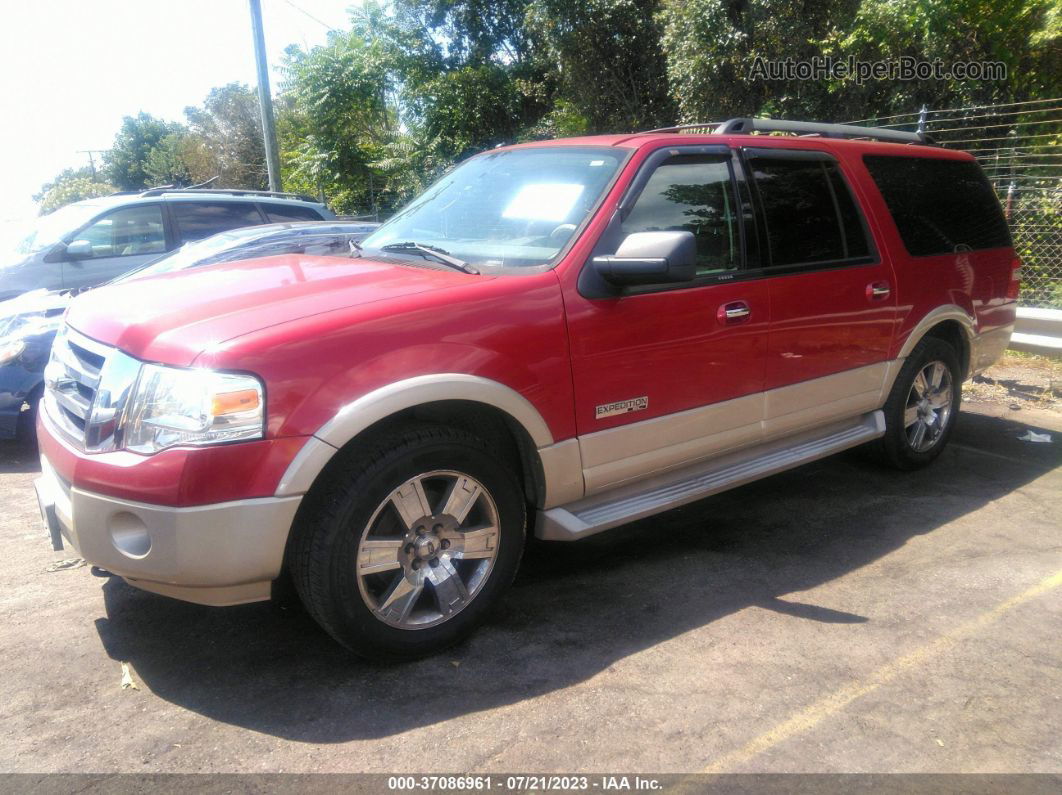 2007 Ford Expedition El Eddie Bauer Red vin: 1FMFK18527LA05005