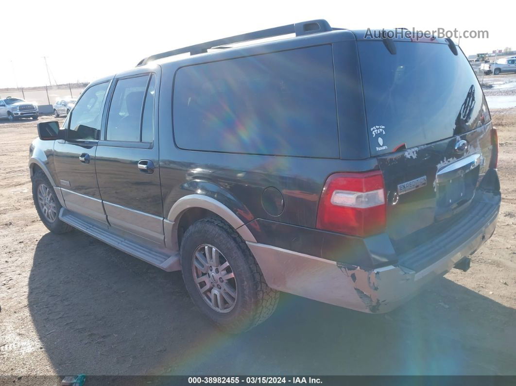 2007 Ford Expedition El Eddie Bauer Black vin: 1FMFK18527LA29479