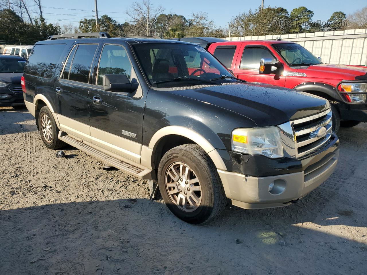 2008 Ford Expedition El Eddie Bauer Black vin: 1FMFK18528LA73841