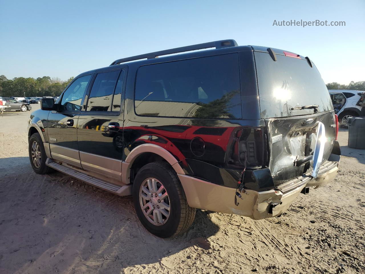 2008 Ford Expedition El Eddie Bauer Black vin: 1FMFK18528LA73841