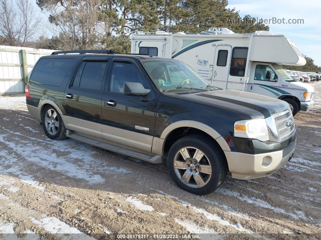 2007 Ford Expedition El Eddie Bauer Black vin: 1FMFK18537LA19978