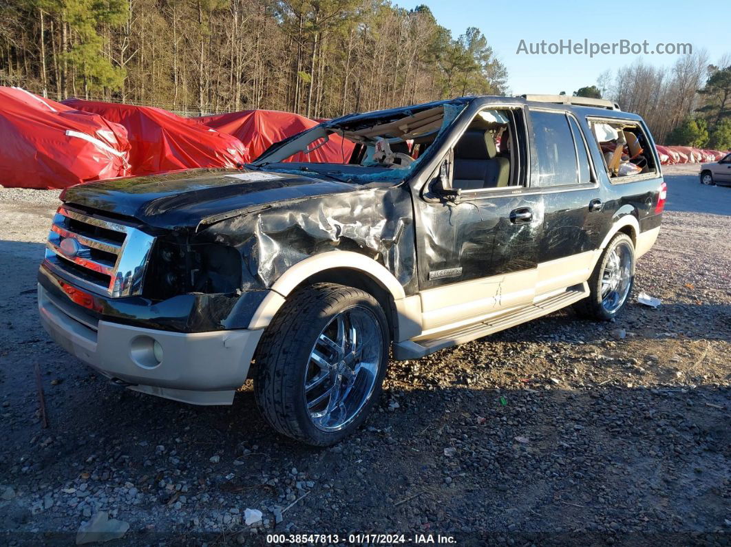 2007 Ford Expedition El Eddie Bauer Blue vin: 1FMFK18537LA63771