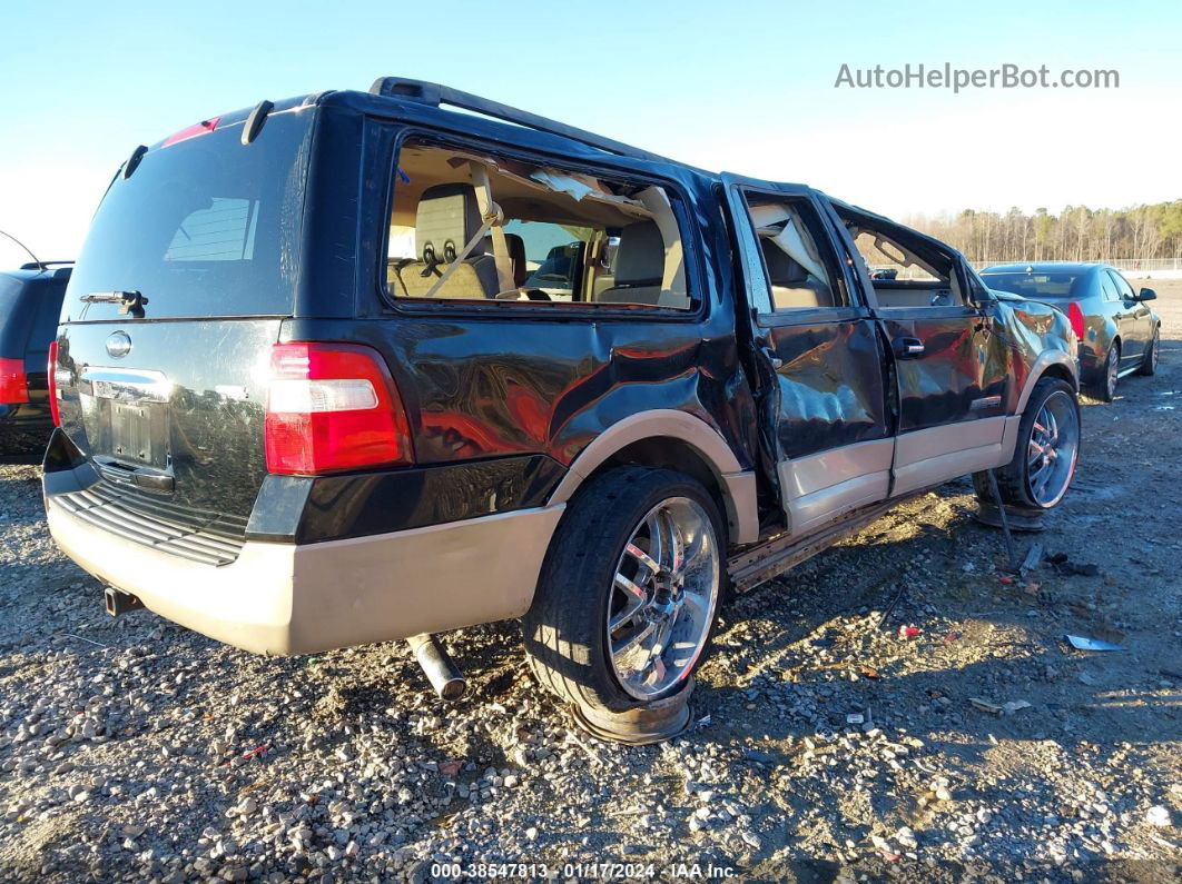 2007 Ford Expedition El Eddie Bauer Blue vin: 1FMFK18537LA63771