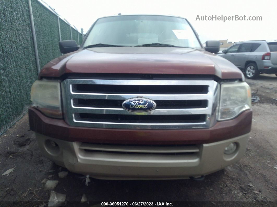 2007 Ford Expedition El Eddie Bauer Maroon vin: 1FMFK18547LA26857