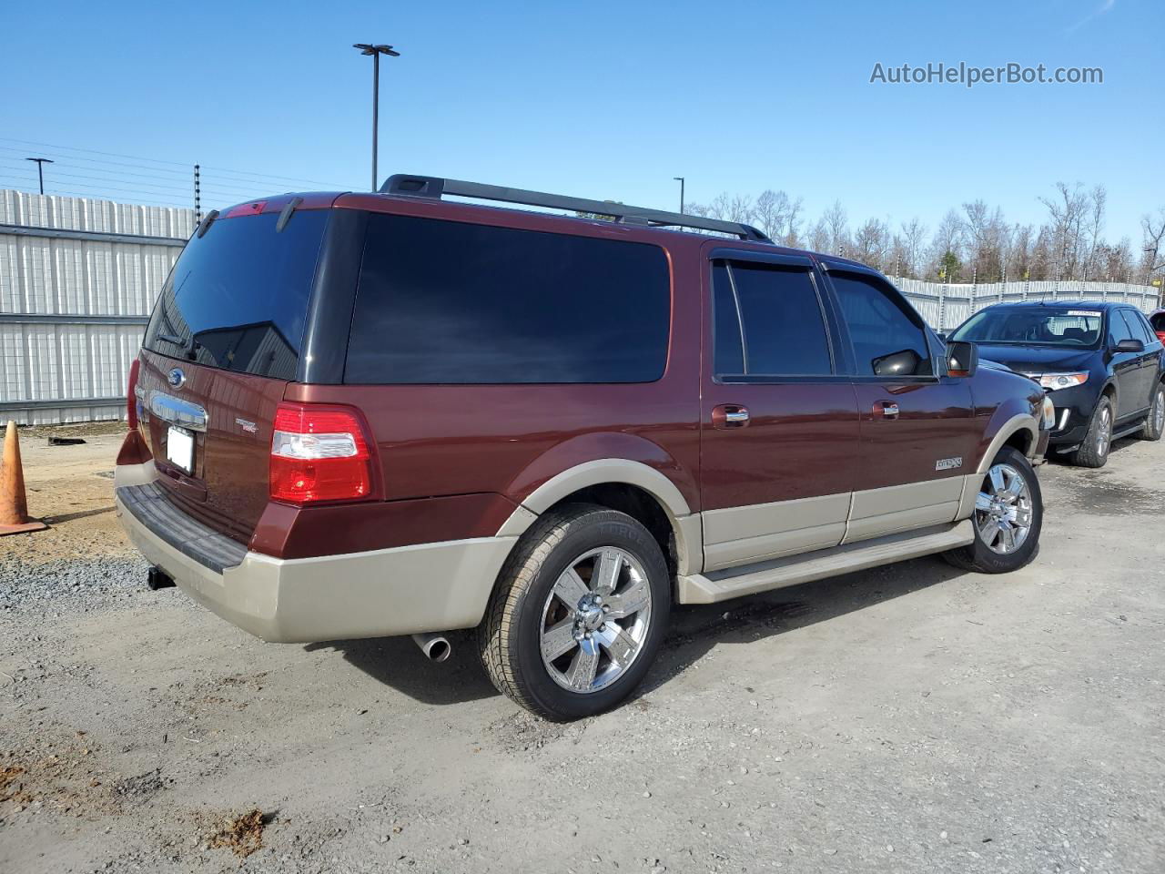 2007 Ford Expedition El Eddie Bauer Бордовый vin: 1FMFK18547LA80577