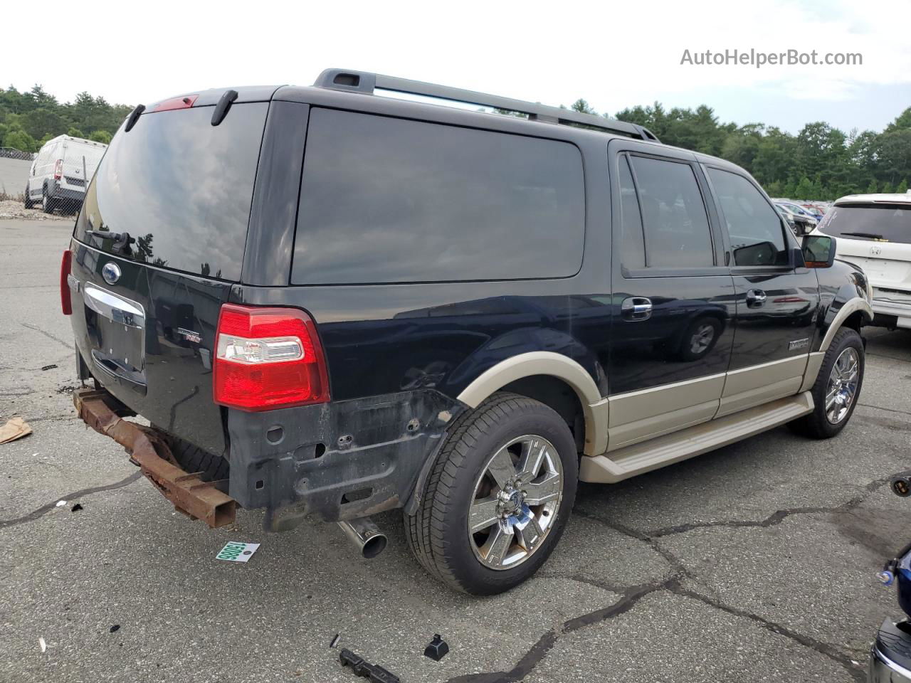 2007 Ford Expedition El Eddie Bauer Черный vin: 1FMFK18547LA87190