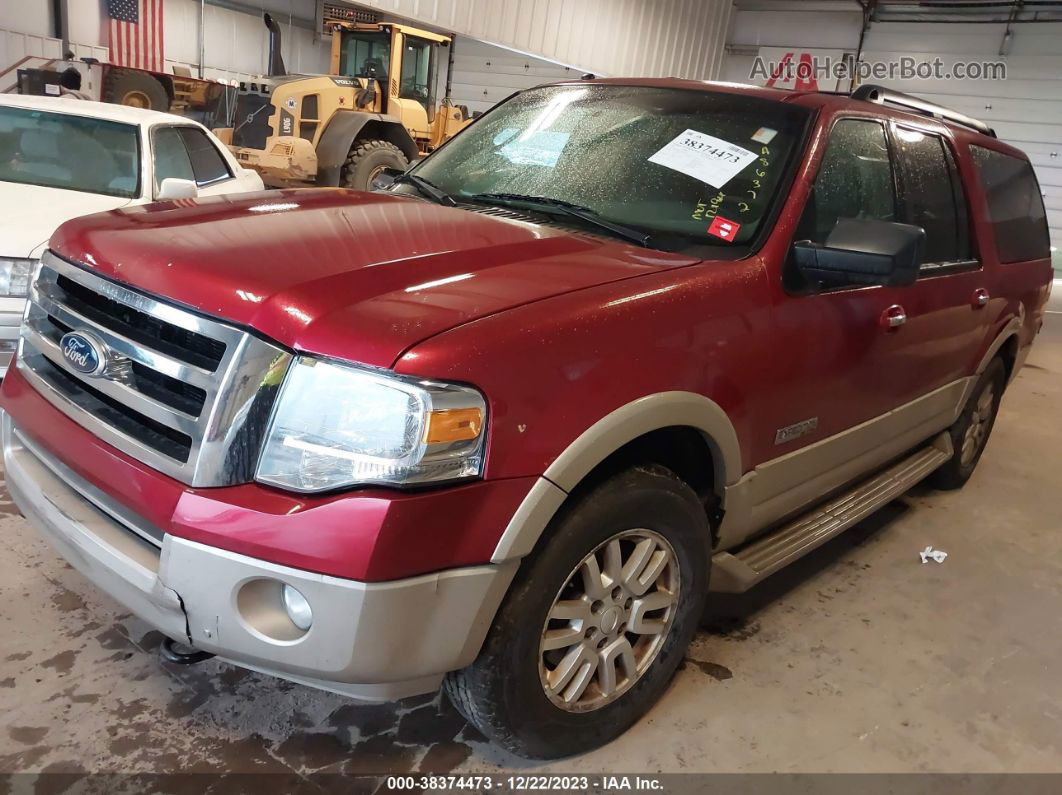 2007 Ford Expedition El Eddie Bauer Red vin: 1FMFK18557LA86372