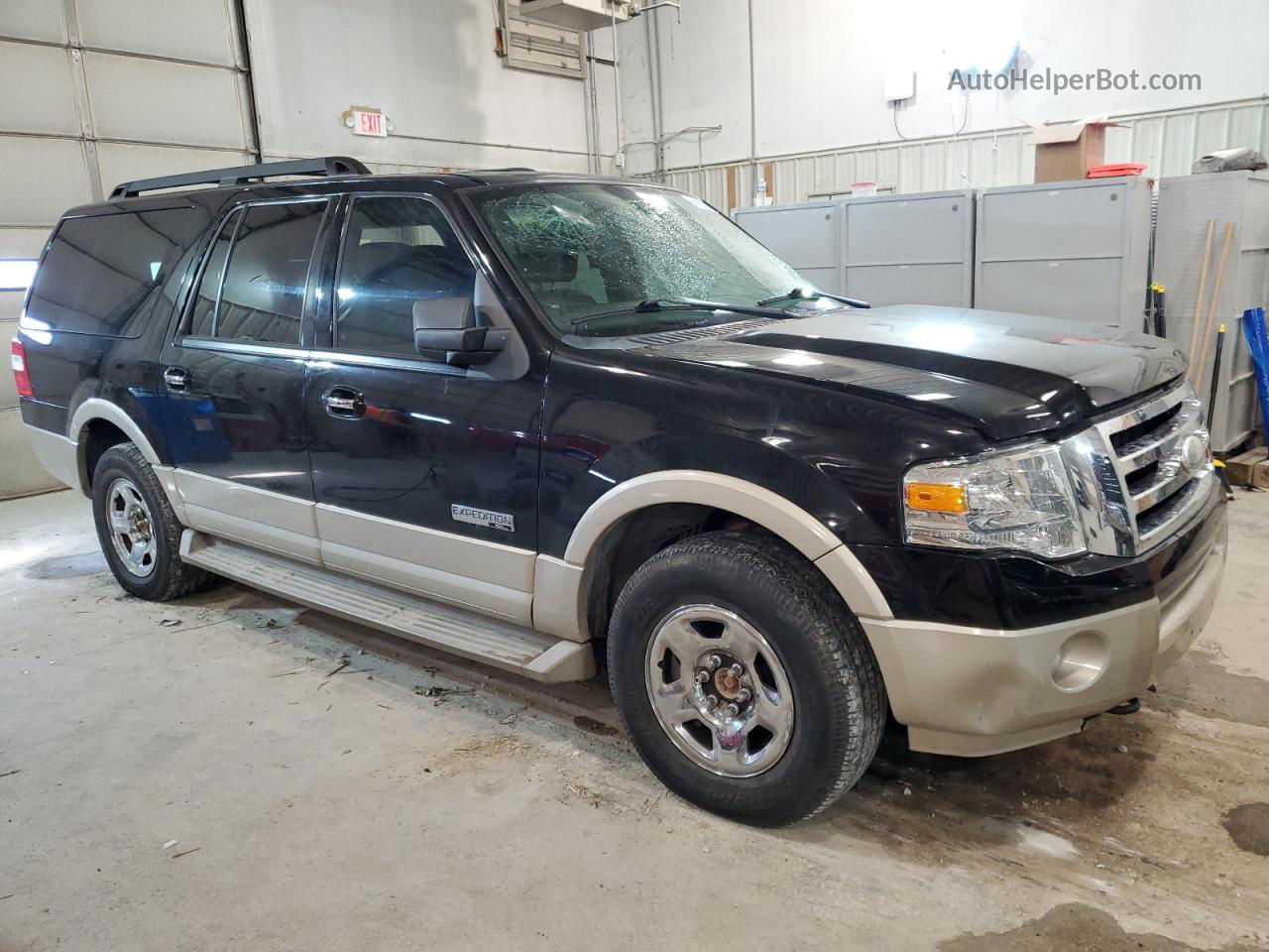 2007 Ford Expedition El Eddie Bauer Black vin: 1FMFK18567LA98711