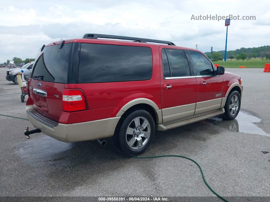 2007 Ford Expedition El Eddie Bauer Красный vin: 1FMFK18577LA04271