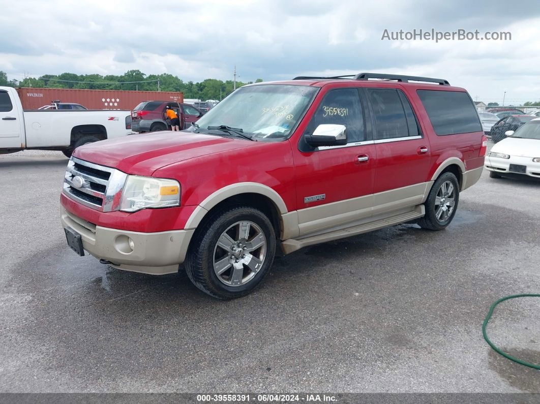 2007 Ford Expedition El Eddie Bauer Red vin: 1FMFK18577LA04271