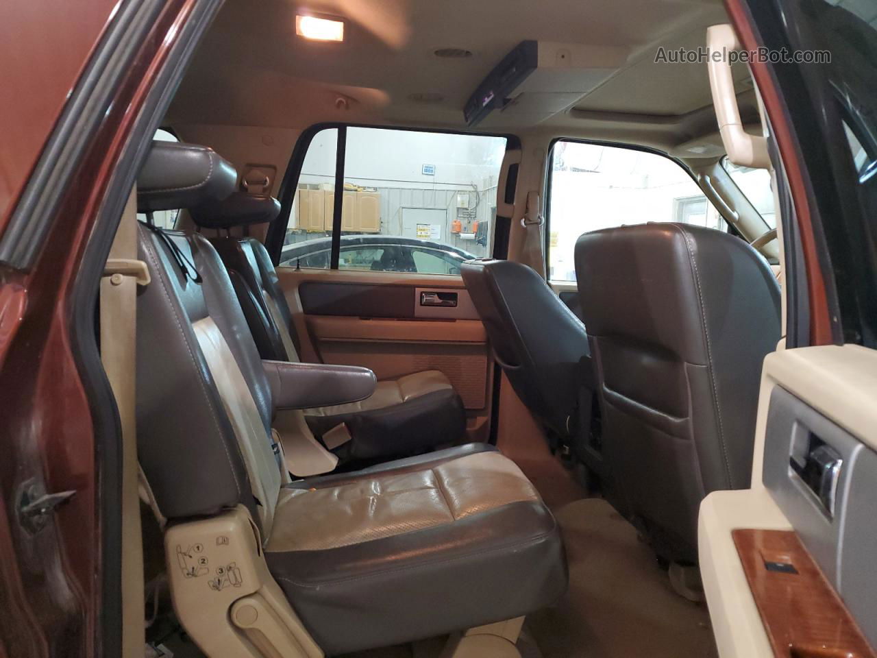 2007 Ford Expedition El Eddie Bauer Maroon vin: 1FMFK18577LA87734