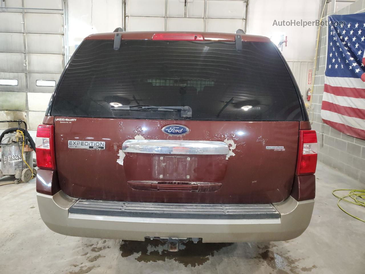 2007 Ford Expedition El Eddie Bauer Maroon vin: 1FMFK18577LA87734