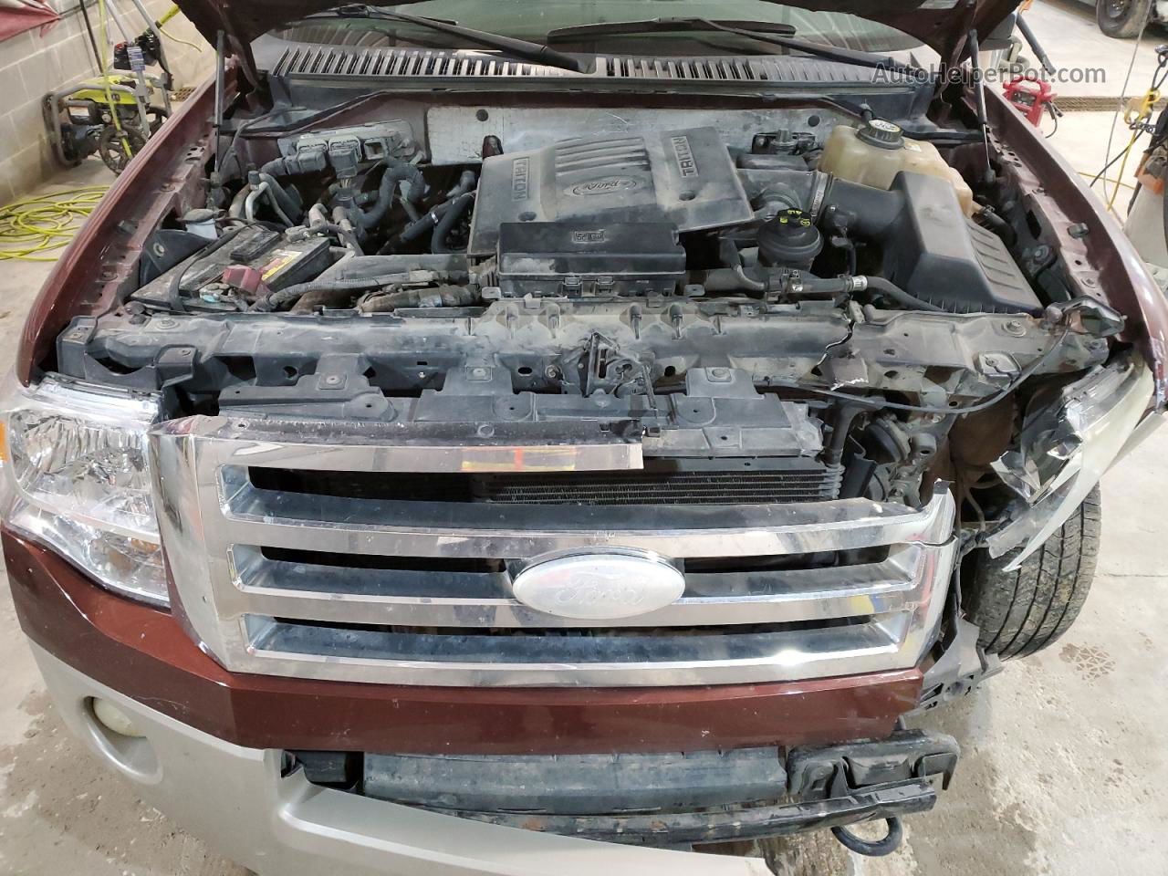 2007 Ford Expedition El Eddie Bauer Maroon vin: 1FMFK18577LA87734