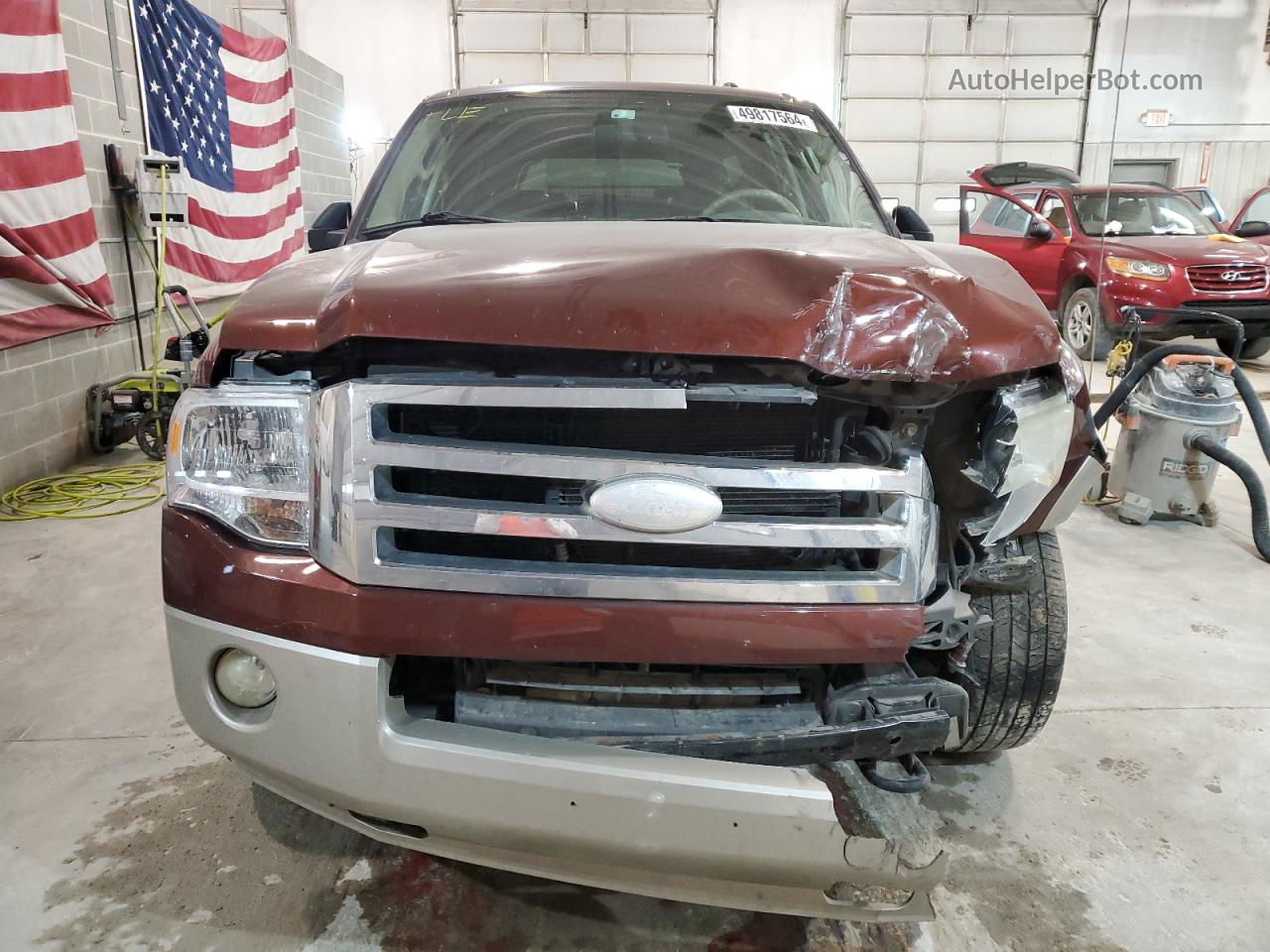 2007 Ford Expedition El Eddie Bauer Maroon vin: 1FMFK18577LA87734