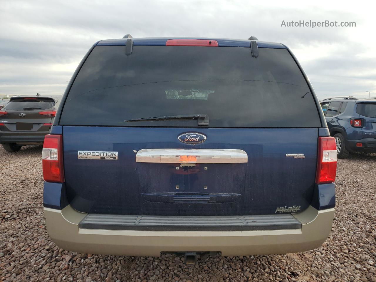 2007 Ford Expedition El Eddie Bauer Blue vin: 1FMFK18597LA40396