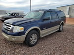 2007 Ford Expedition El Eddie Bauer Blue vin: 1FMFK18597LA40396