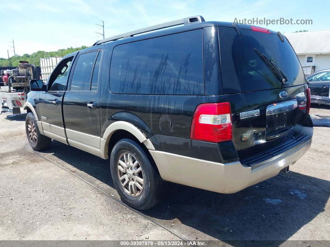 2007 Ford Expedition El Eddie Bauer Black vin: 1FMFK185X7LA18116