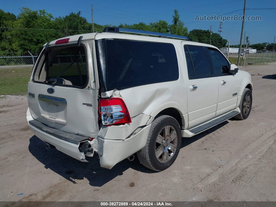 2007 Ford Expedition El Limited White vin: 1FMFK19507LA54458