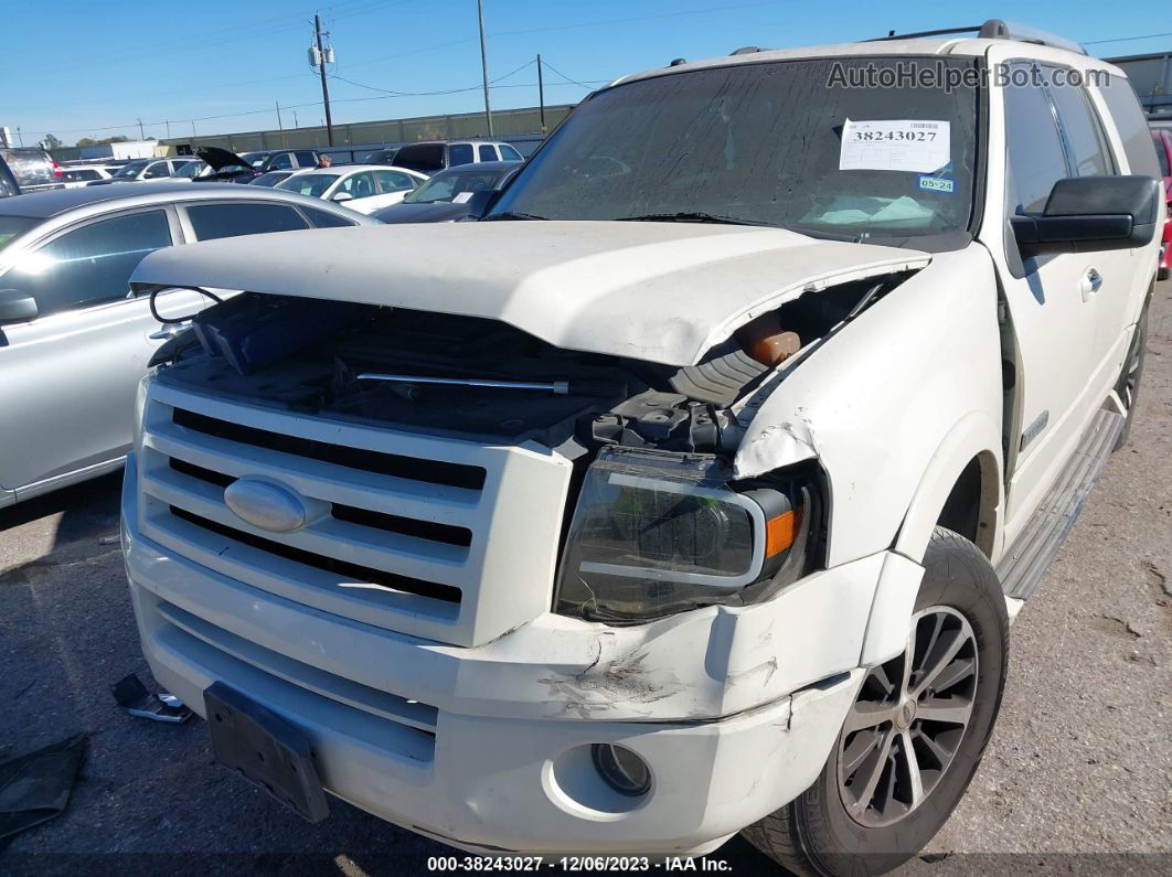 2007 Ford Expedition El Limited White vin: 1FMFK19537LA54437