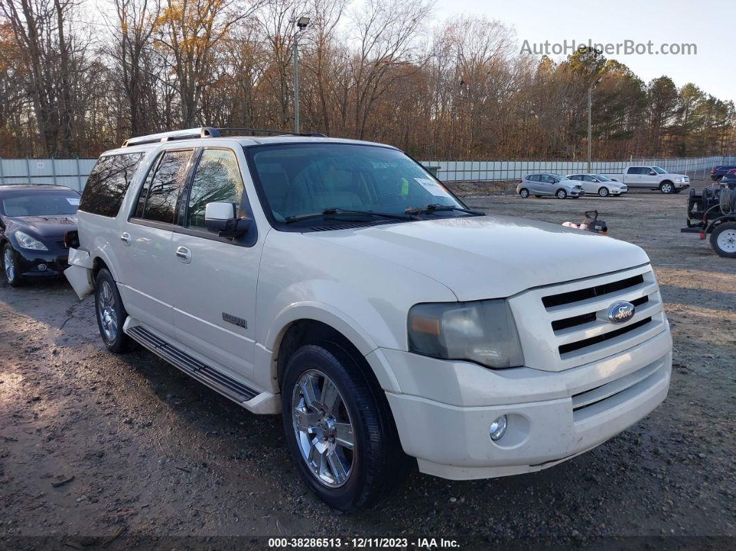 2007 Ford Expedition El Limited White vin: 1FMFK19557LA22380