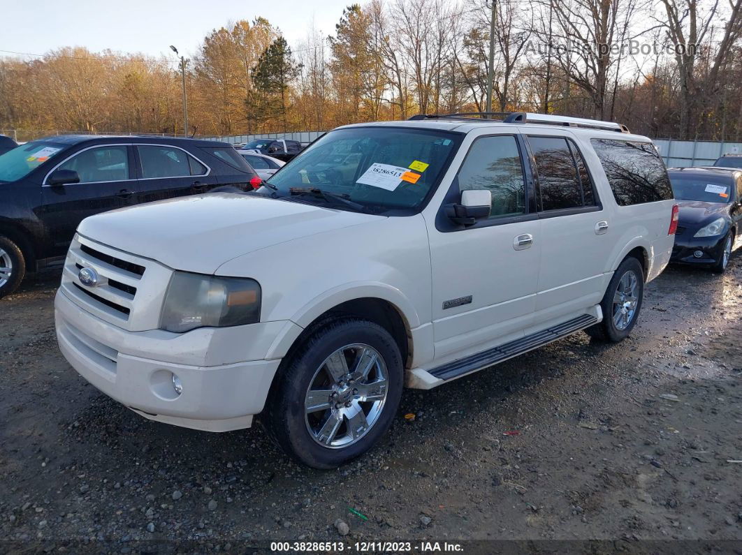 2007 Ford Expedition El Limited White vin: 1FMFK19557LA22380