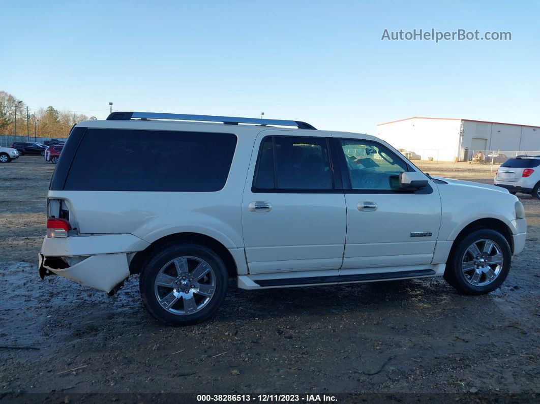 2007 Ford Expedition El Limited White vin: 1FMFK19557LA22380