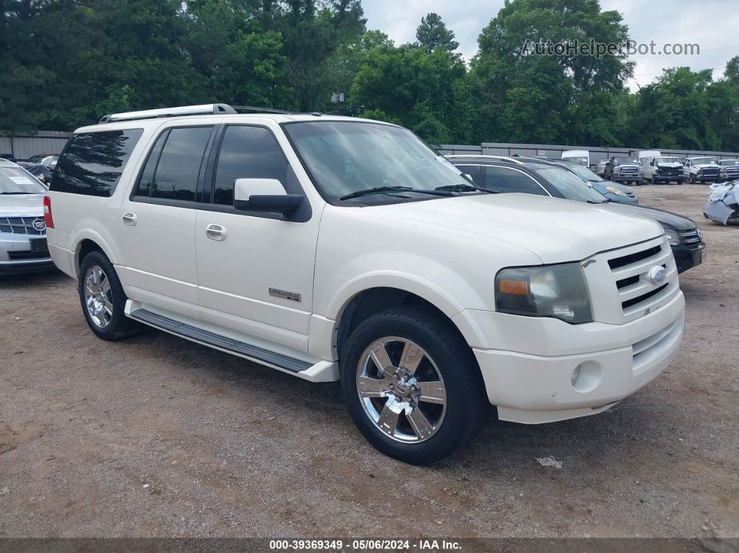 2007 Ford Expedition El Limited White vin: 1FMFK19557LA31693