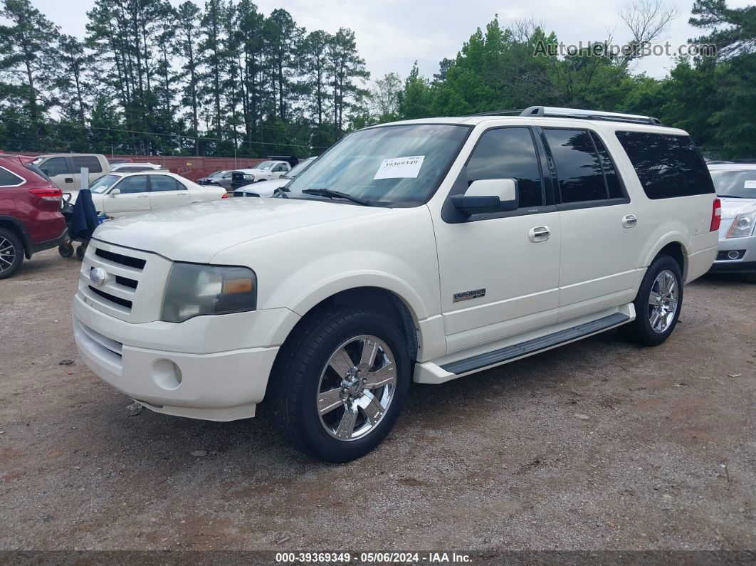 2007 Ford Expedition El Limited White vin: 1FMFK19557LA31693