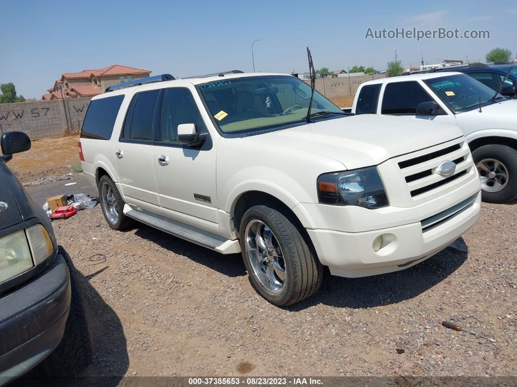 2007 Ford Expedition El Limited White vin: 1FMFK19567LA90350