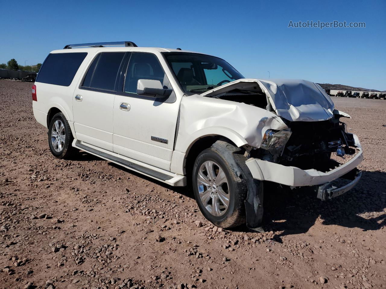 2007 Ford Expedition El Limited White vin: 1FMFK19577LA19948