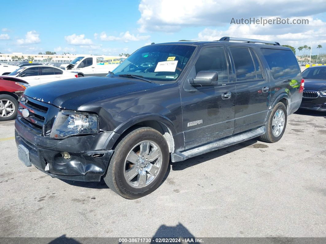 2007 Ford Expedition El Limited Black vin: 1FMFK19577LA44851