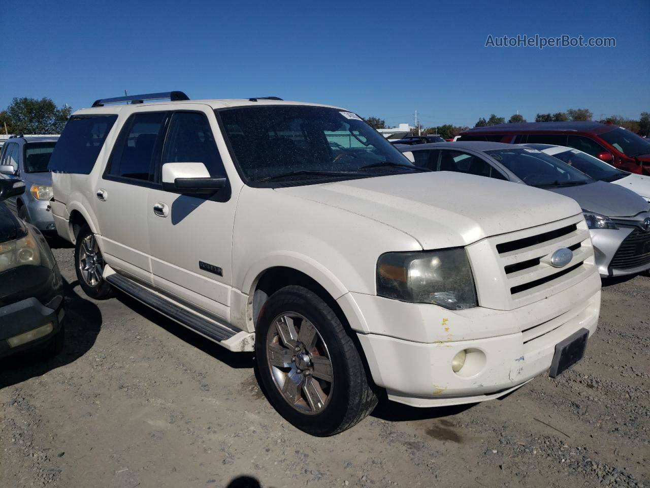 2007 Ford Expedition El Limited White vin: 1FMFK19587LA40064