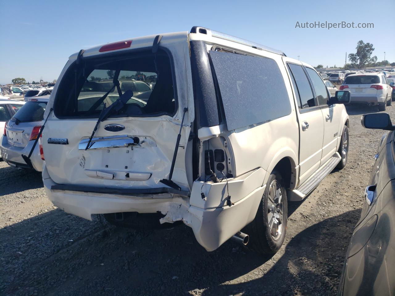 2007 Ford Expedition El Limited White vin: 1FMFK19587LA40064